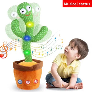 Dancing Talking Cactus Toys Singing Mimicking Recording Repeating What You Say Glow Stuffed Toy For Baby Boys Girl With clothing