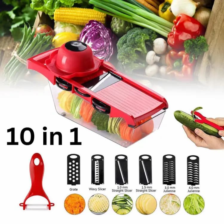 10 In 1 Mandoline Slicer Vegetables Slicer Fruits Cutter And Chopper