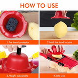 10 In 1 Mandoline Slicer Vegetables Slicer Fruits Cutter And Chopper