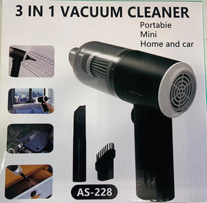 3 in 1 Portable Vacuum Cleaner Duster Blower Air Pump Wireless Handheld Clean Microscopic dust Like Car, Home,Computer, Laptop, Flower, Mirror Vehicle Interior Cleaner