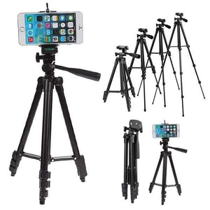 3120 - Tripod Camera Stand With Mobile Holder - Black