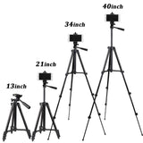 3120 - Tripod Camera Stand With Mobile Holder - Black