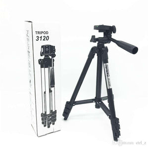 3120 - Tripod Camera Stand With Mobile Holder - Black