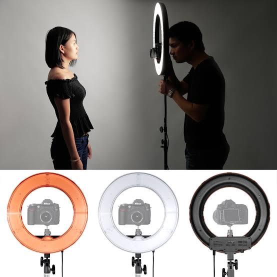 36cm Professional Studio Ring Light Lamp Fill, Mobile Holder With Tripod Stand 7.5 ft Long for youtube, Tiktok , and Streaming, Photography