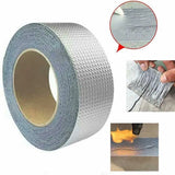 Bundle of 2 Aluminum Foil Butyl Rubber Tape Adhesive Waterproof Flex Tape Power Pipe Leakage Tape