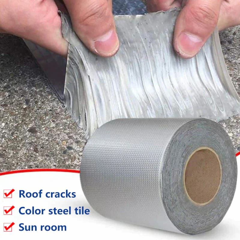 Bundle of 2 Aluminum Foil Butyl Rubber Tape Adhesive Waterproof Flex Tape Power Pipe Leakage Tape