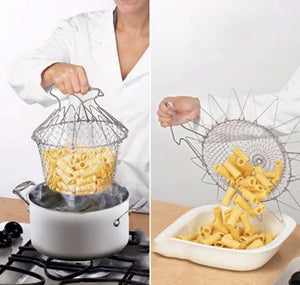 Chef Basket Chef 12 in 1 Kitchen Tool Deluxe Kitchen Colander Cooking Expandable