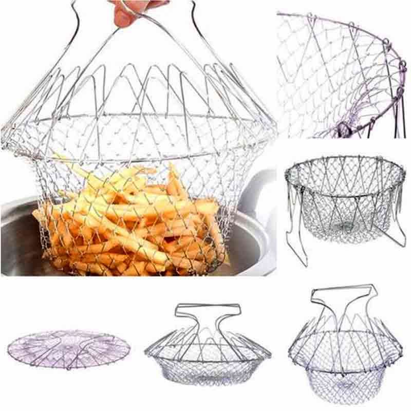 Chef Basket Chef 12 in 1 Kitchen Tool Deluxe Kitchen Colander Cooking Expandable