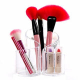 Cosmetic Makeup Organizer Acrylic Makeup And Brush Holder, Wavy Acrylic Makeup Brush and Cosmetic Holder