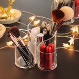 Cosmetic Makeup Organizer Acrylic Makeup And Brush Holder, Wavy Acrylic Makeup Brush and Cosmetic Holder