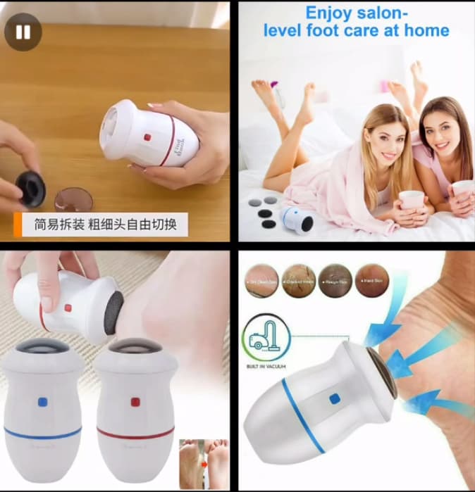 Electric Vacuum Adsorption Foot Grinder Pedicure Tools Foot File Care Tool Remover Absorbing Machine Dead Skin Callus Polisher