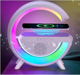 G500 LED Wireless Charging Bluetooth Speaker Smart Table Night Light BT Music Player Phone Wireless Charging RGB Desk Lamp without Clock