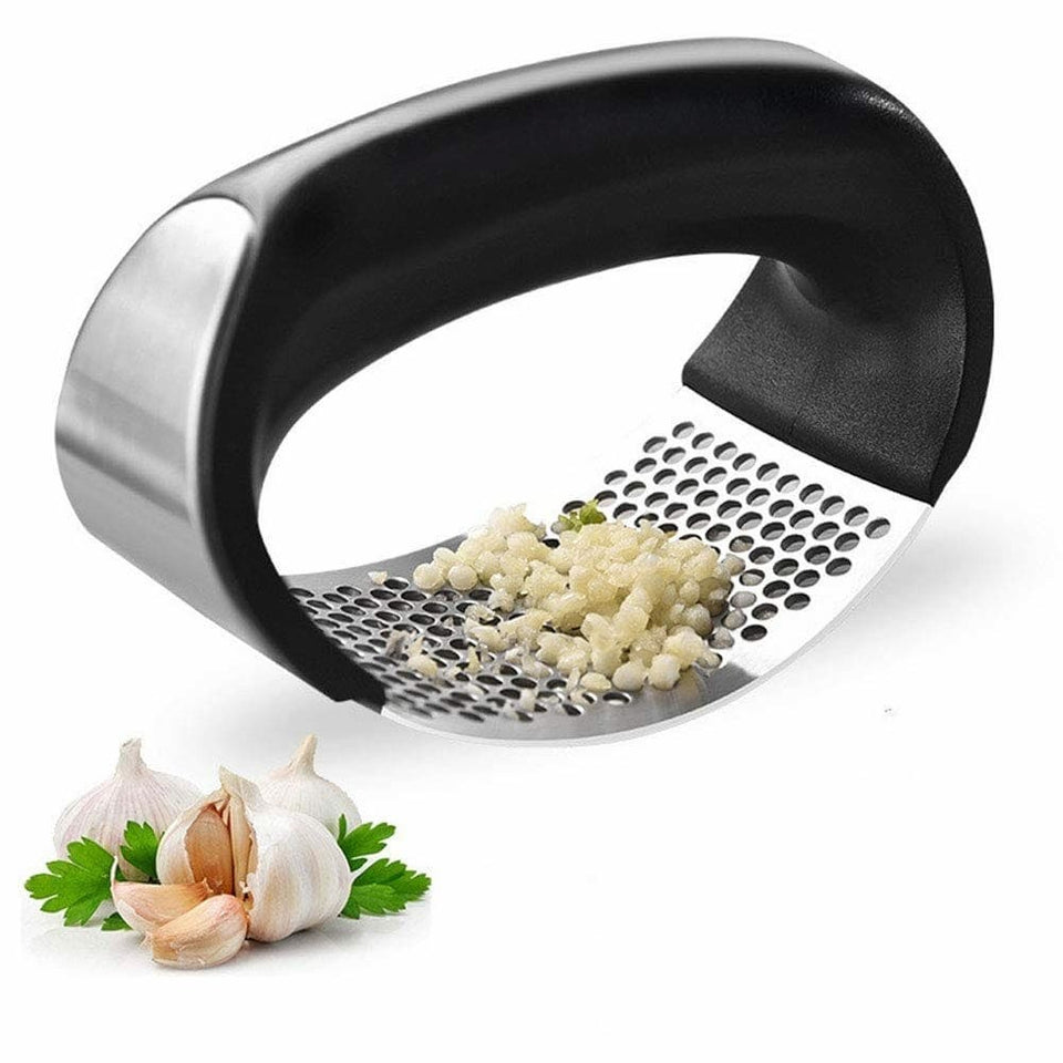 Pack of 2 Garlic Presser Potato Masher Multi-Function Manual Stainless Streel