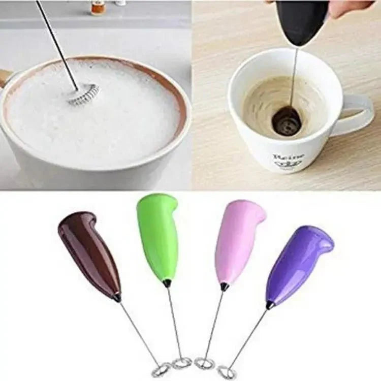 Pack of 2 Handheld Coffee Beater Mixer & Whisker -Multicolor