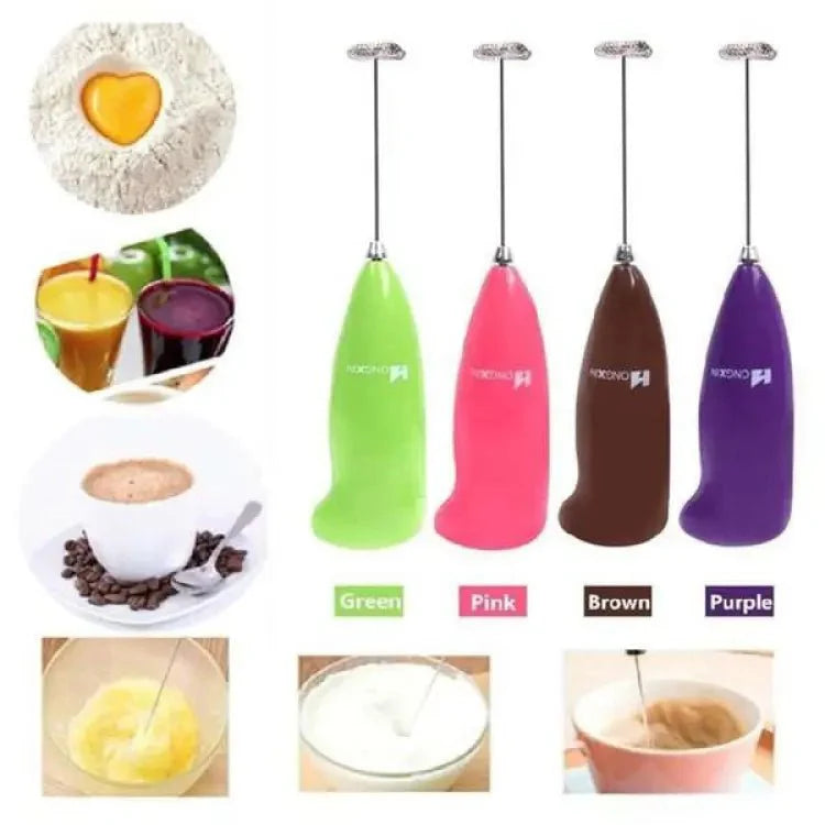 Pack of 2 Handheld Coffee Beater Mixer & Whisker -Multicolor