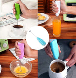 Pack of 2 Handheld Coffee Beater Mixer & Whisker -Multicolor