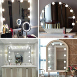 Hollywood Style LED Vanity Mirror Lights Kit with 10 Dimmable Bulbs For Makeup Dressing Fixture Strip For Makeup Mirror Vanity Table Set