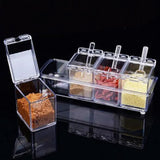 Crystal Spice Box / Masala Box / 4-in-1 Seasoning Storage box