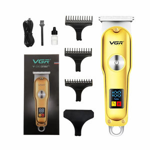 VGR V-290 Digital Display Professional Cordless Hair Clippers Cutter Rechargeable Wireless Hair Grooming Set Beard Trimming Beard Styling Rechargeable