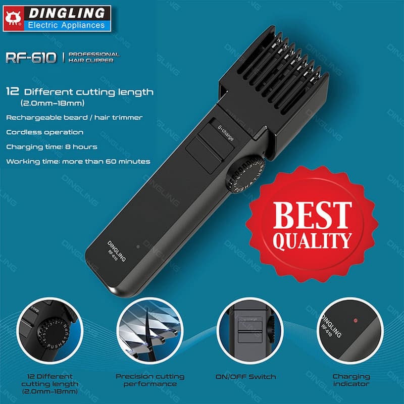 Original Dingling RF-610 Professional Hair & Beard Trimmer Clipper