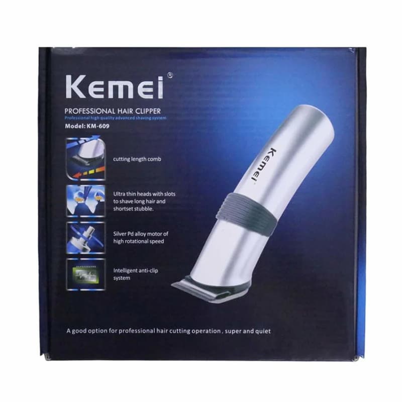 Kemei KM 609 Professional Rechargeable Hair Trimmer Electric Hair Clipper, Razor for Men & Women