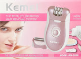 Original Kemei KM-2068 2 In 1 Electric Rechargeable Woman Epilator Beard Shaver Epilator for Body