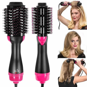 Hot Hair Dryer Air Brush Straightener & Volumizer, Professional One-Step Hot Air Brush with Enhanced Titanium Barrel, Hair Dryer And Styler in One