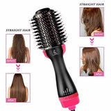 Hot Hair Dryer Air Brush Straightener & Volumizer, Professional One-Step Hot Air Brush with Enhanced Titanium Barrel, Hair Dryer And Styler in One