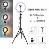 26CM Selfie LED Ring Light with 7 Feet Tripod Stand