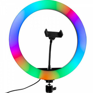 MJ33 RGB LED Soft Ring Light 33CM (13-inch) With Phone Holder (WITHOUT STAND)