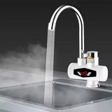 Instant Hot Water Tap Electric Geyser for Bathroom or Kitchen Basin wit LED Display