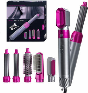 5 in 1 Professional Hair Straightener, Styler, Dryer, Curler, Hot Air Comb