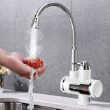 Instant Hot Water Tap Electric Geyser for Bathroom or Kitchen Basin wit LED Display