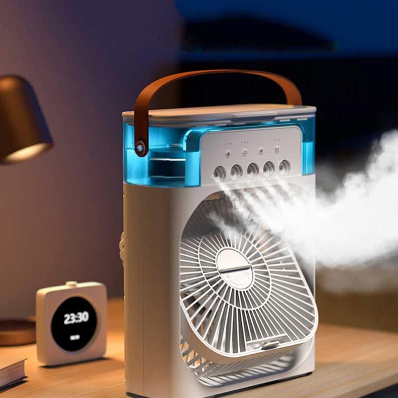 Trending Mini Air Conditioner Fan Premium 3 In 1 Desk Cooling Fan Spray Fan