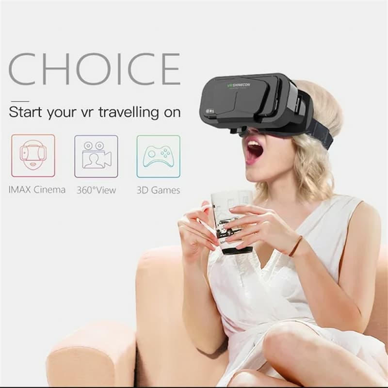 New 2025 VERSION 10 VR Shinecon G10 New 3D Virtual Reality Box Gaming Glasses Headset Compatible Metaverse VR Headset for for 4.7-7" Smartphone