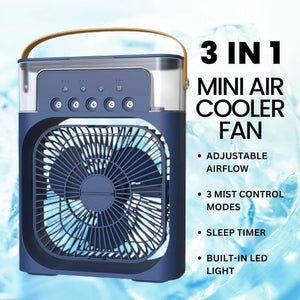 Trending Mini Air Conditioner Fan Premium 3 In 1 Desk Cooling Fan Spray Fan