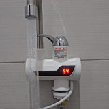 Instant Hot Water Tap Electric Geyser for Bathroom or Kitchen Basin wit LED Display