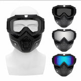 Face Mask Shield Glasses Eyewear Motorbike Riding Face Helmet Goggles