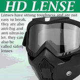 Face Mask Shield Glasses Eyewear Motorbike Riding Face Helmet Goggles