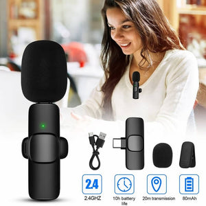 K8 Wireless Collar Microphone For Type C Android, IOS