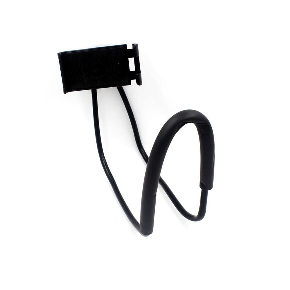 Bundle of 2 Lazy Bendable Flexible Hang Neck Phone Holder 360 Degree Rotation Mobile Stand -Black