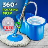 Magic Spin Mop Bucket with Stainless Steel Rod For Home Cleaning