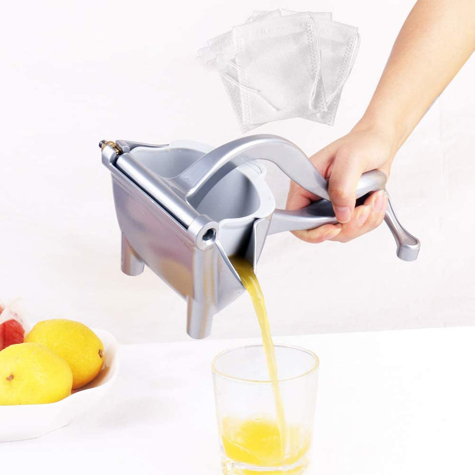 Manual Juicer Squeezer, Handheld Lemon Lime Squeezer, Heavy Duty Aluminum Metal, High Juice Yield for Pomegranate Watermelon Grapefruit Squeezer