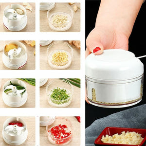 Pack of 2 Mini Food Chopper Vegetable Cutter Chopper Food Crusher