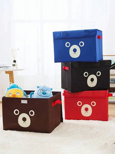 New Multicolor Pack of 3 - Foldable Kids Toy Storage Basket Bin Set Panda Cartoon