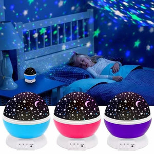 Night Light Star Lamp Starry Sky Projector Baby Light 360° Rotation LED Star Light Lamp Table Night Lamp with 8 Color Lights Projection Perfect Gift for Babies and Children