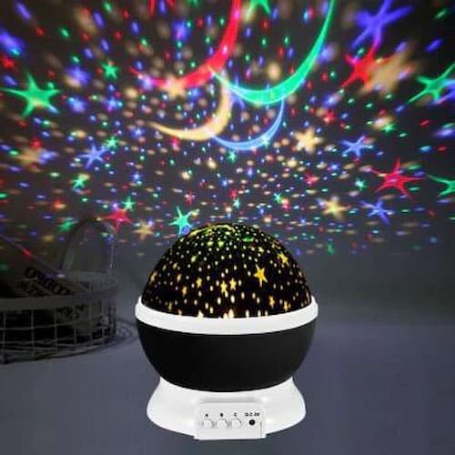 Night Light Star Lamp Starry Sky Projector Baby Light 360° Rotation LED Star Light Lamp Table Night Lamp with 8 Color Lights Projection Perfect Gift for Babies and Children