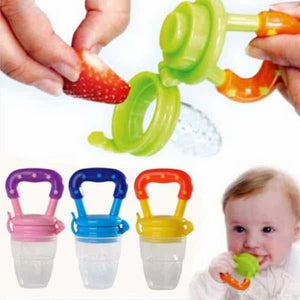 Pack of 4 Baby Fruit Feeder Pacifier Fresh Food Nibbler, Infant Fruit Teething Toy, Food Grade Silicone