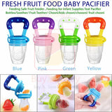 Pack of 4 Baby Fruit Feeder Pacifier Fresh Food Nibbler, Infant Fruit Teething Toy, Food Grade Silicone