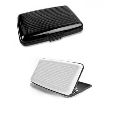 Pack of 2 - Card Holder Aluma Wallets  Black & Silver